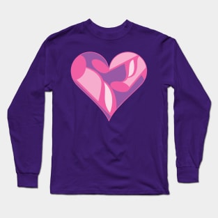 Pink Music Heart Long Sleeve T-Shirt